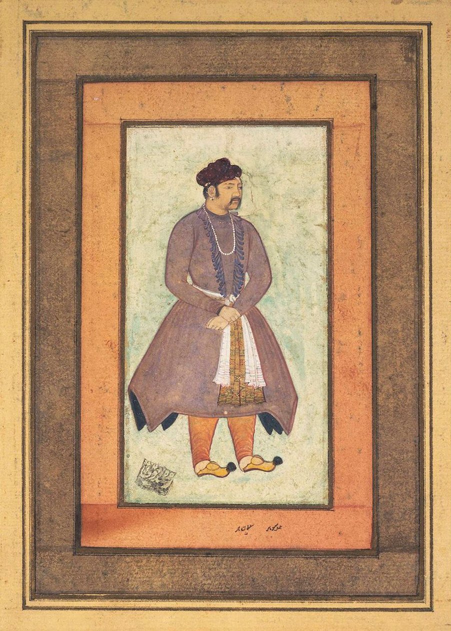 Muotokuva Akbar Suuresta 1542-1605, Mughal-keisari, 1500-luvun toinen puoli. tekijältä Manohar