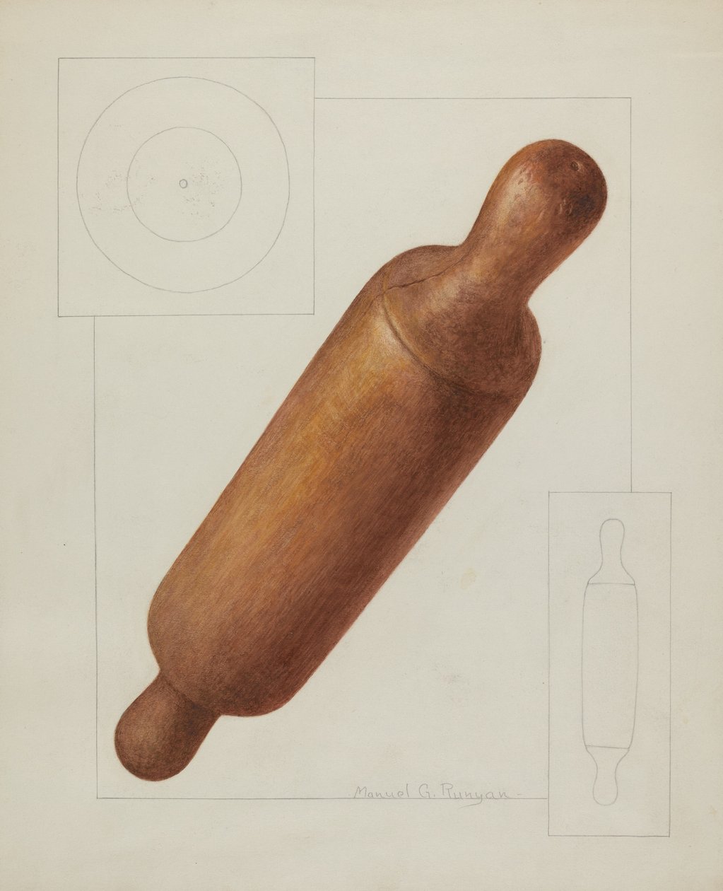 Taikinakaulin, c. 1937. tekijältä Manuel G. Runyan