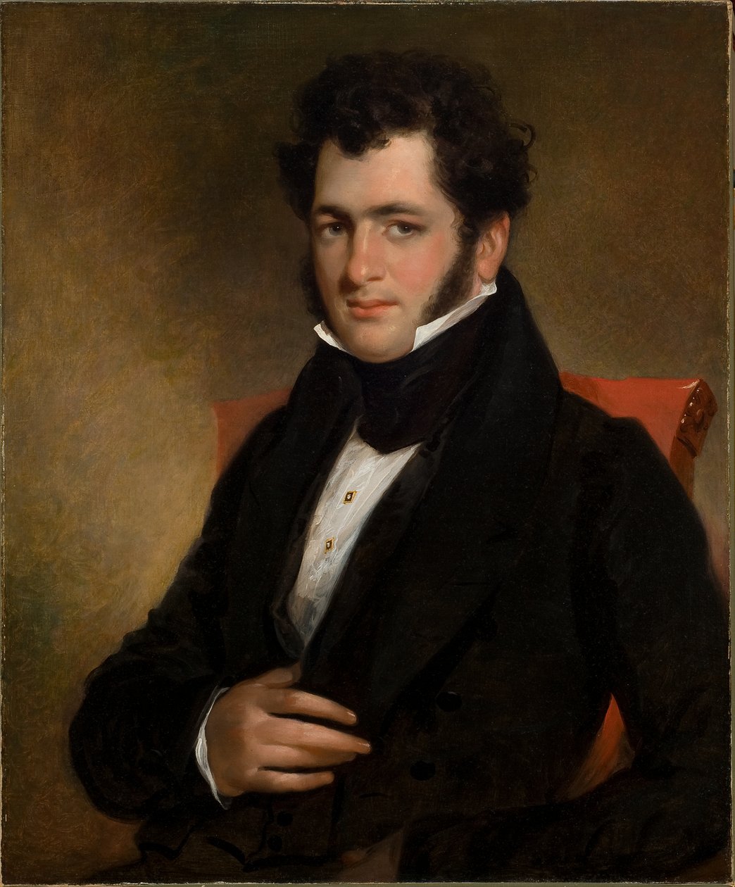 Muotokuva herrasmiehestä 1840 (Öljy kankaalle) tekijältä Manuel Joachim de Franca