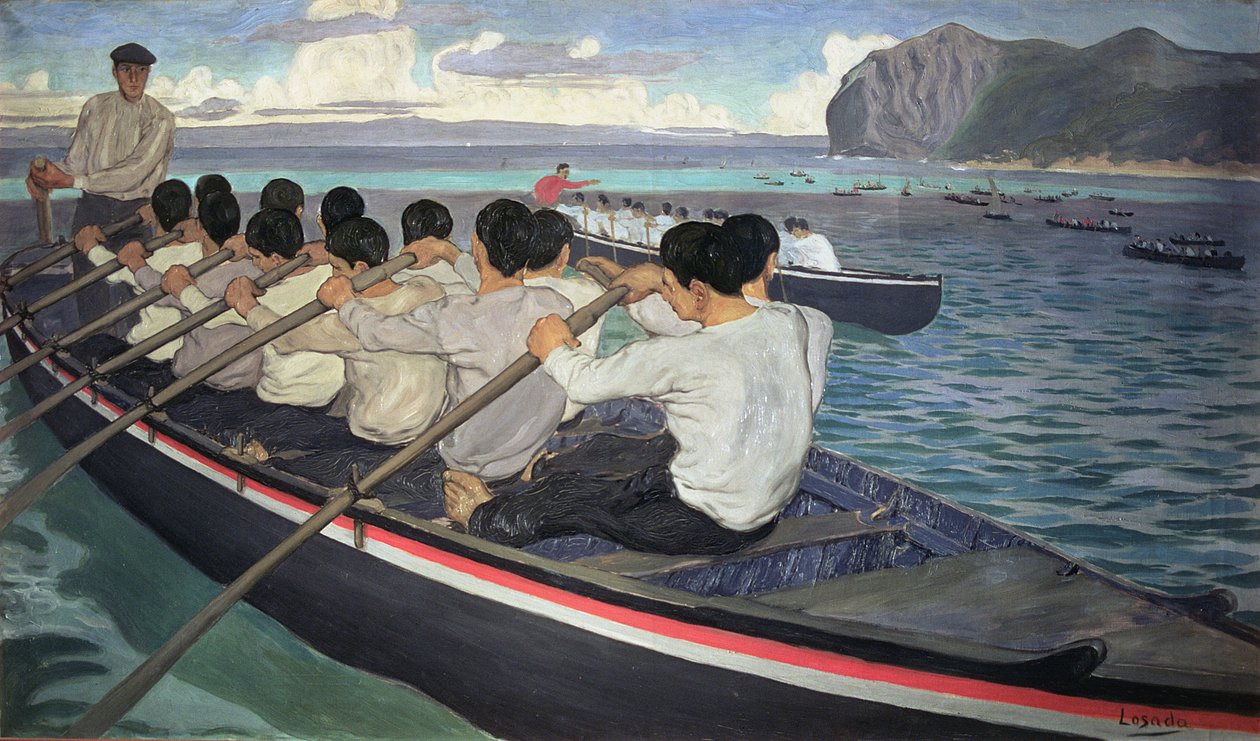 The Rowers, n. 1912 (öljy kankaalle) tekijältä Manuel Losada
