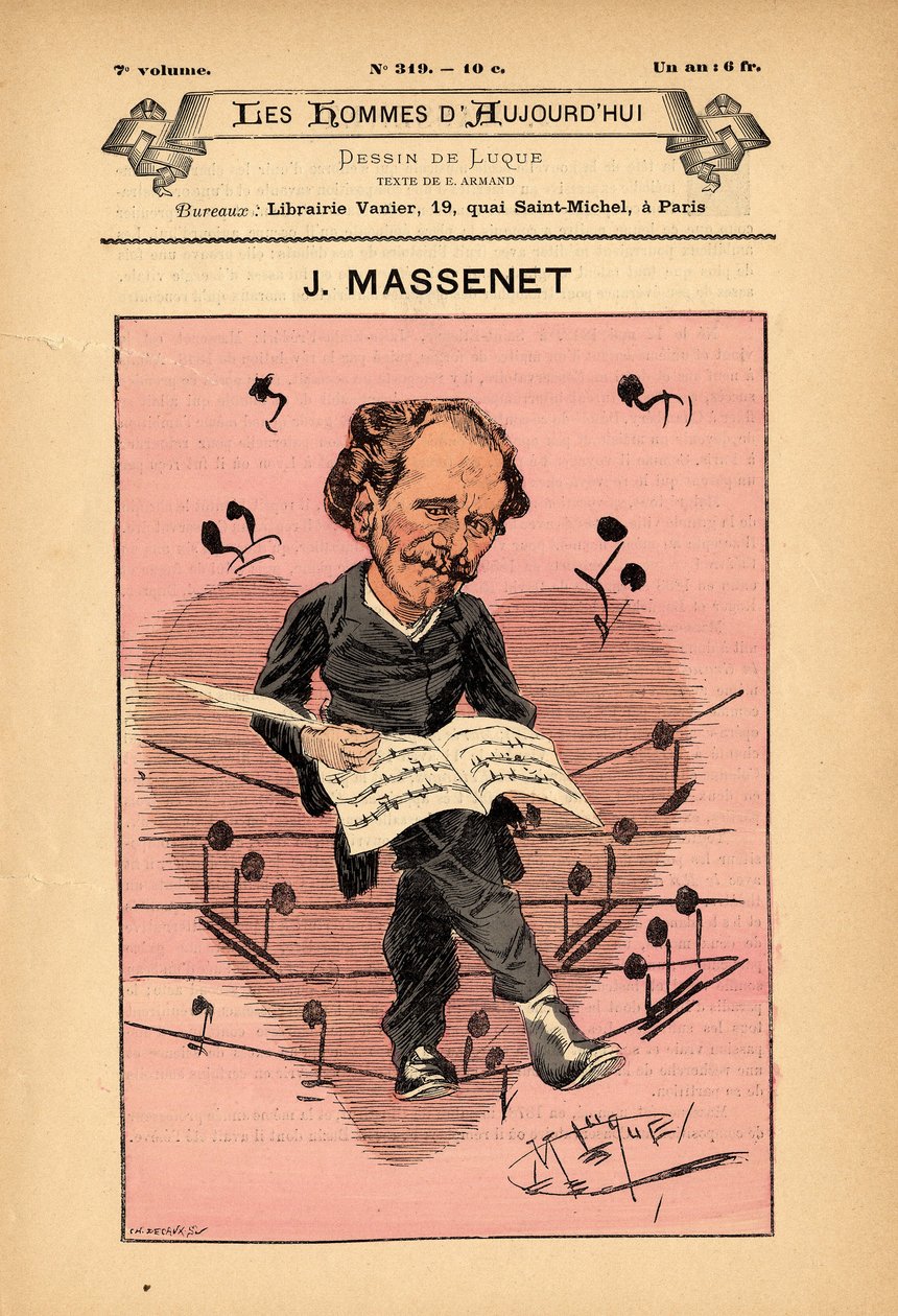 The Men of Todayn kansi, numero 319, kuvitus Manuel Luque (1854-1919): Musiikki - Massenet Jules (1842-1912) tekijältä Manuel Luque