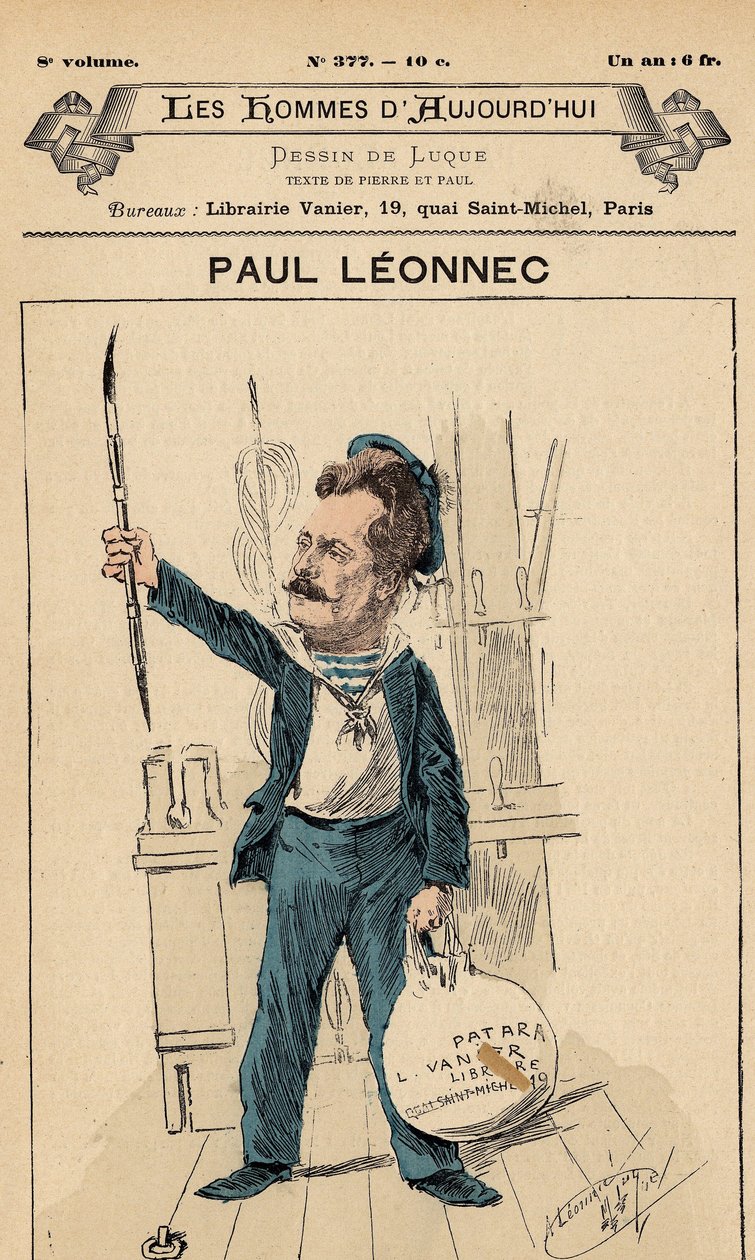 The Men of Todayn kansi, numero 377, kuvitus Manuel Luque (1854-1919): Karikaturistit - Leonnec Paul (1842-1899) tekijältä Manuel Luque