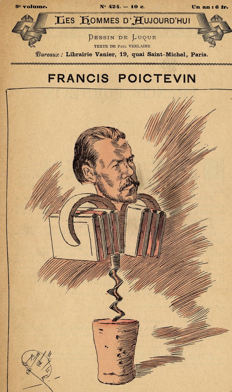 The Men of Todayn kansi, numero 424, kuvitus: Manuel Luque (1854-1919): Poictevin Francis (1854-1904) tekijältä Manuel Luque