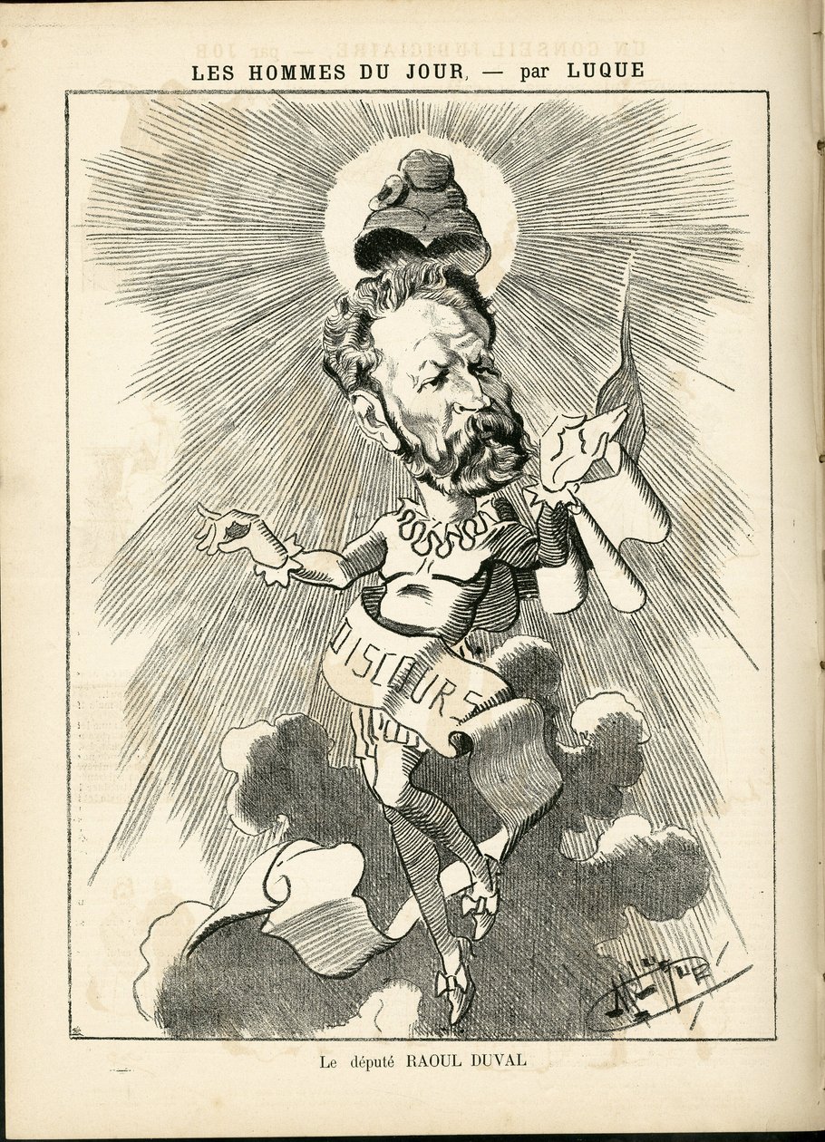 Manuel Luquen (1854-1919) kuvitus elokuvassa La Caricature (1880) tekijältä Manuel Luque