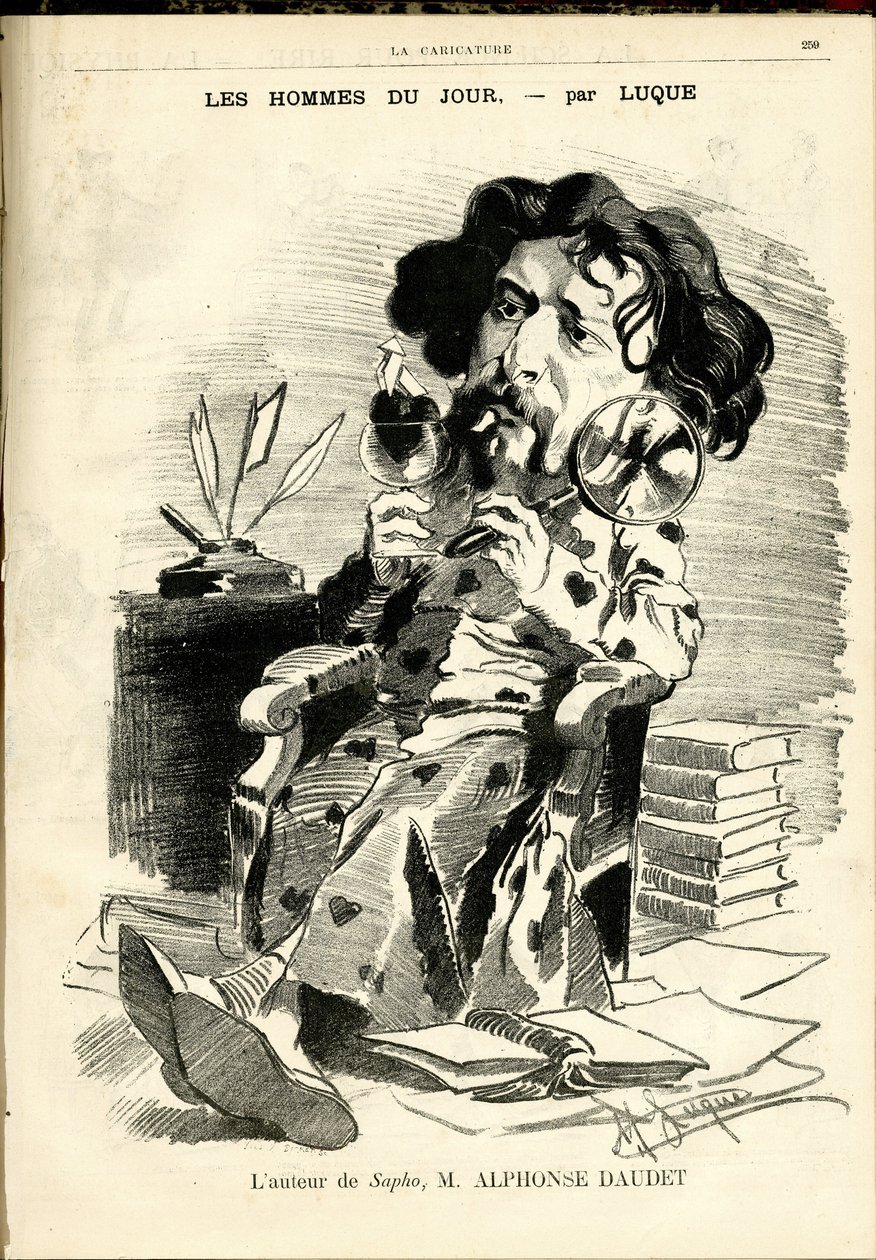 Manuel Luquen (1854-1919) kuvitus karikatyyrin (1880) kanteen tekijältä Manuel Luque