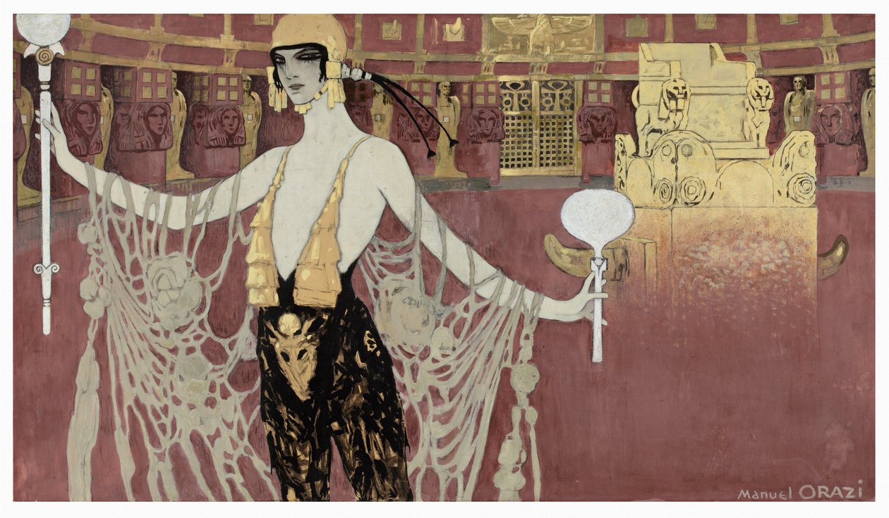 Orazin, Manuelin (1860-1934) julistesuunnittelu Jacques Feyderin elokuvalle "" L