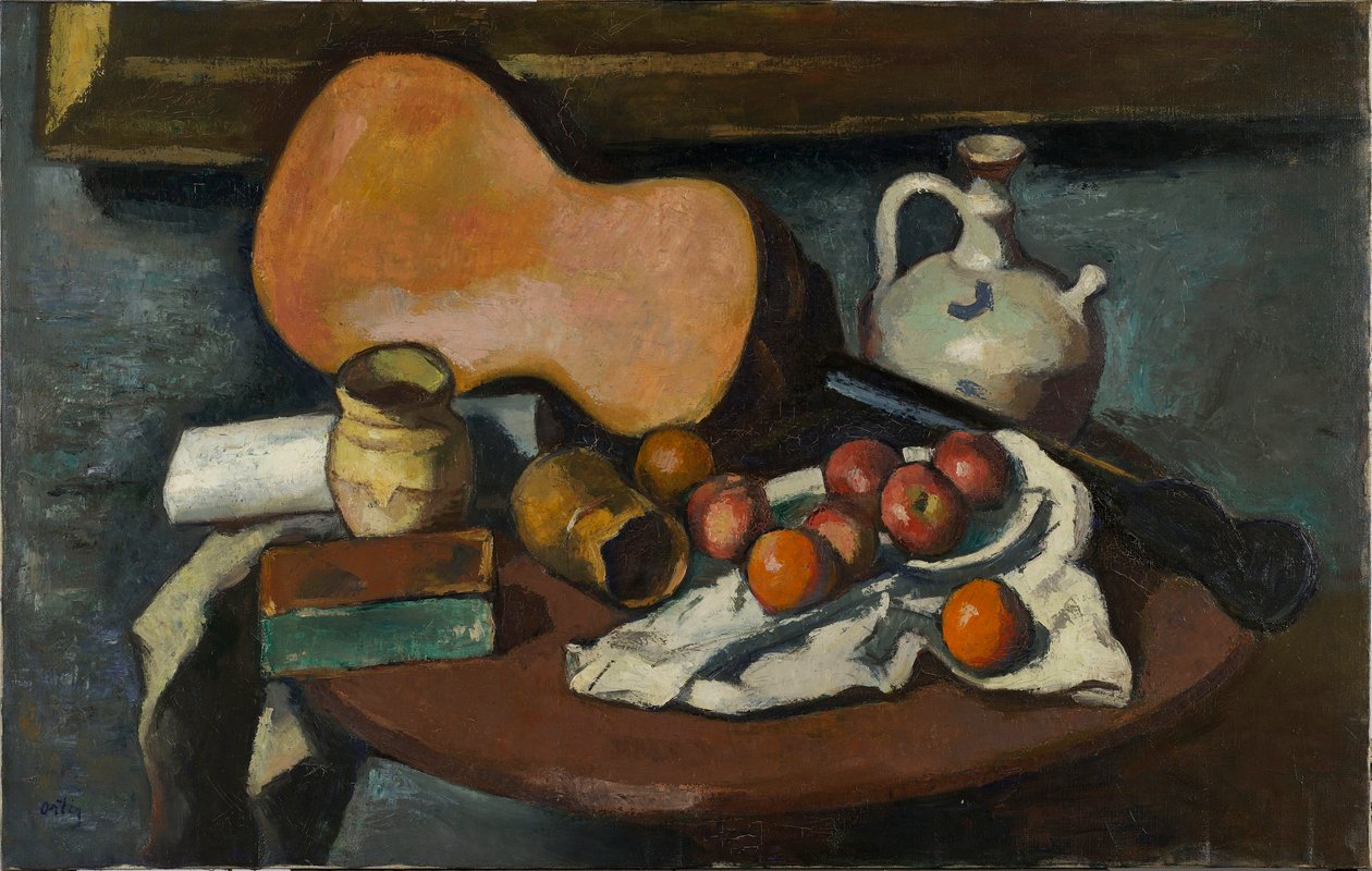 Asetelma kitaran kanssa, 1920-luku. tekijältä Manuel Ortiz de Zárate