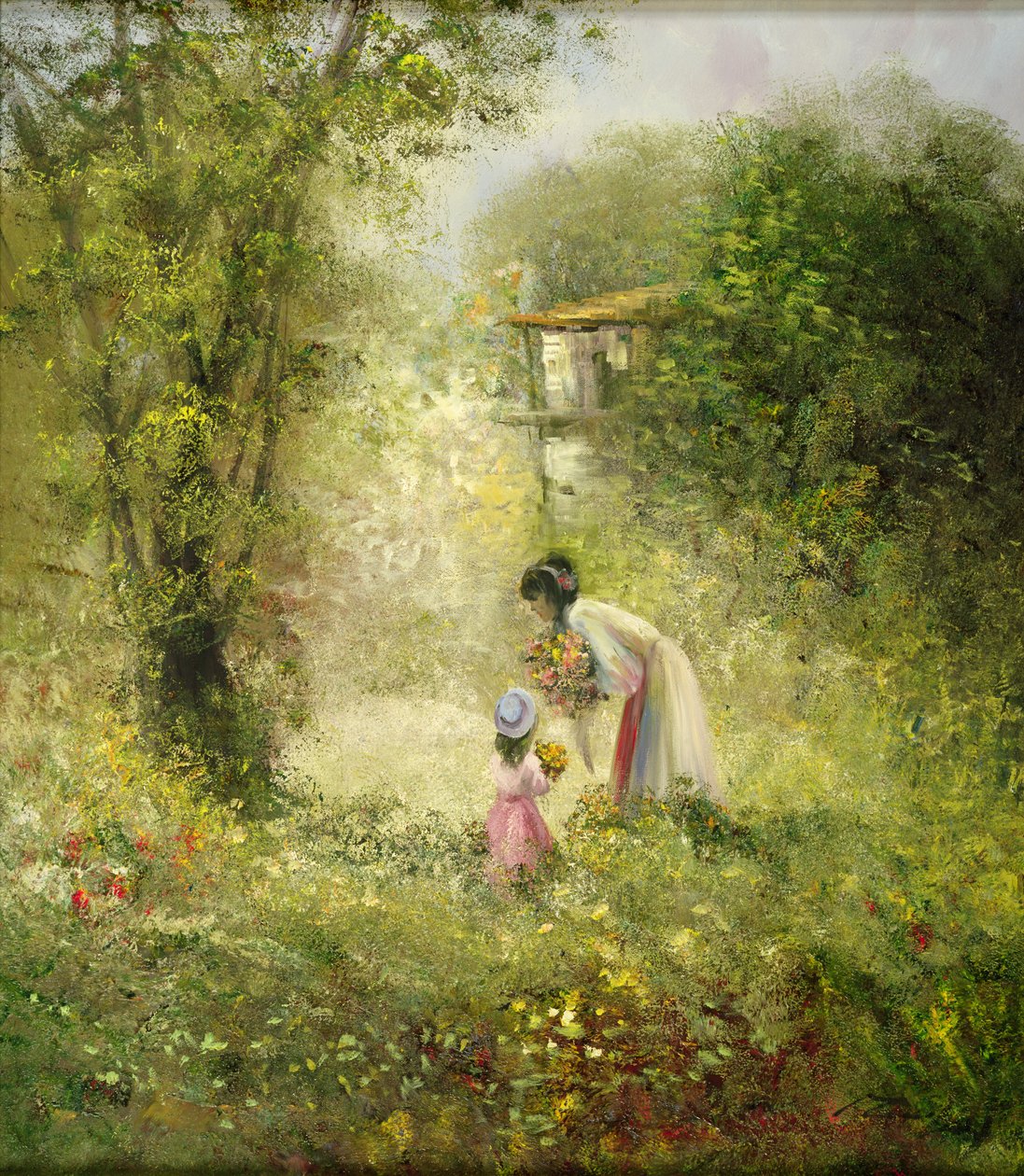 Garden Scene (öljy) tekijältä Maoliid