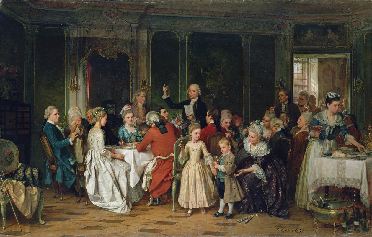 Malja morsiamelle, 1870 tekijältä Marc Louis Benjamin Vautier