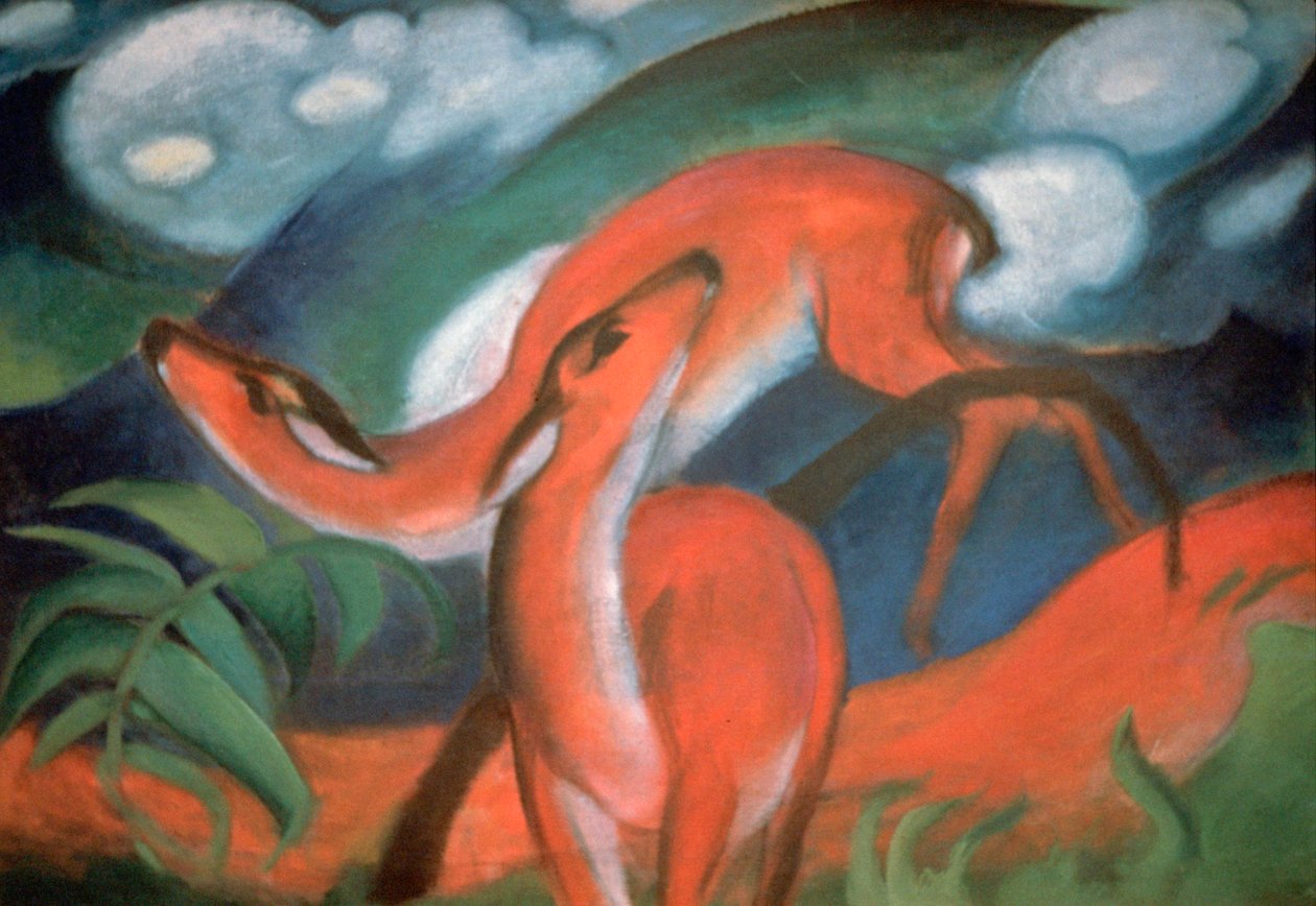 "Red Deer II", 1912 tekijältä Franz Marc