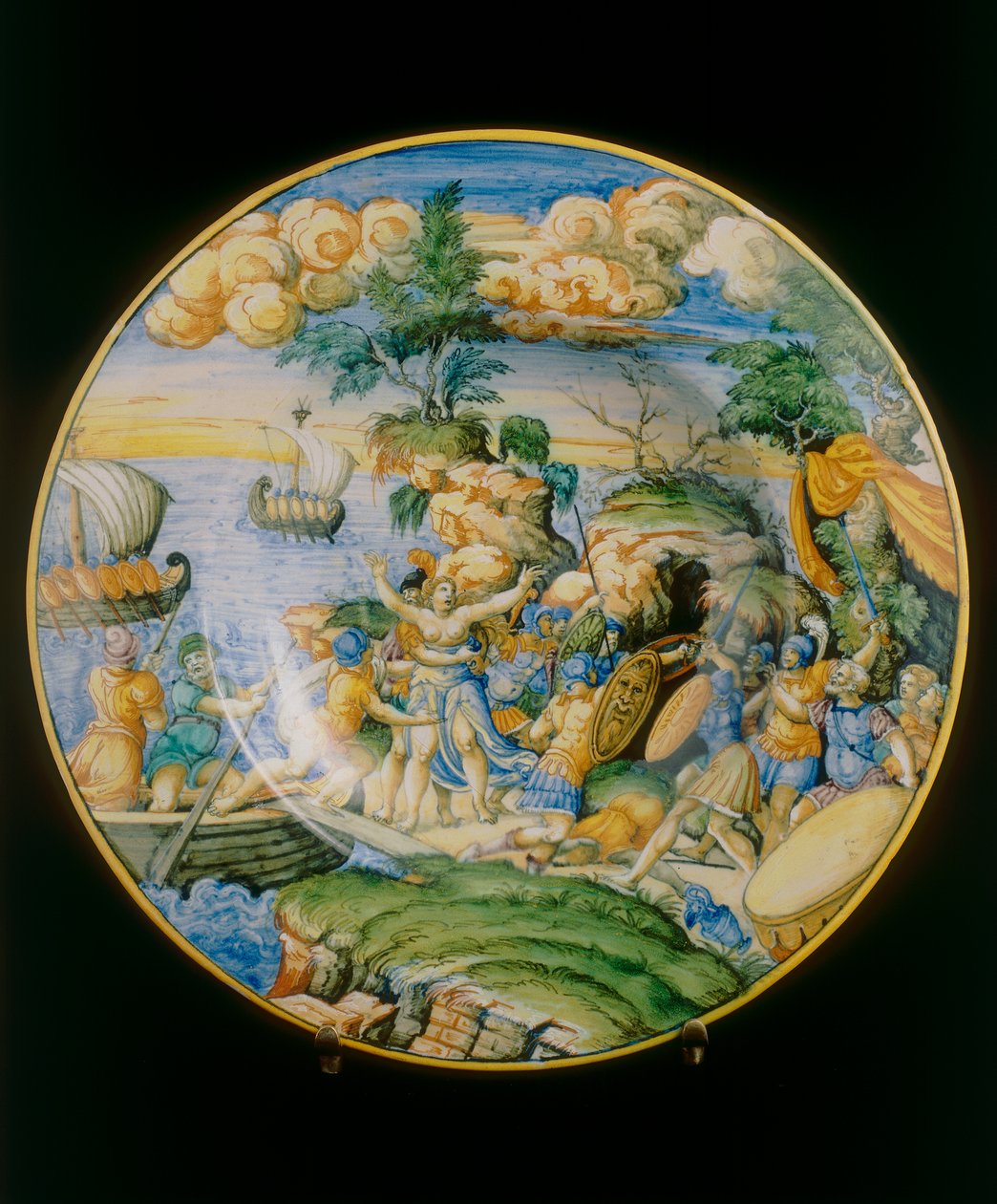 Elenan raiskaus, Marcantonio Raimondin levy, joka on säilytetty Firenzen Museo Nazionale del Bargellossa tekijältä Marcantonio (attr.to) Raimondi