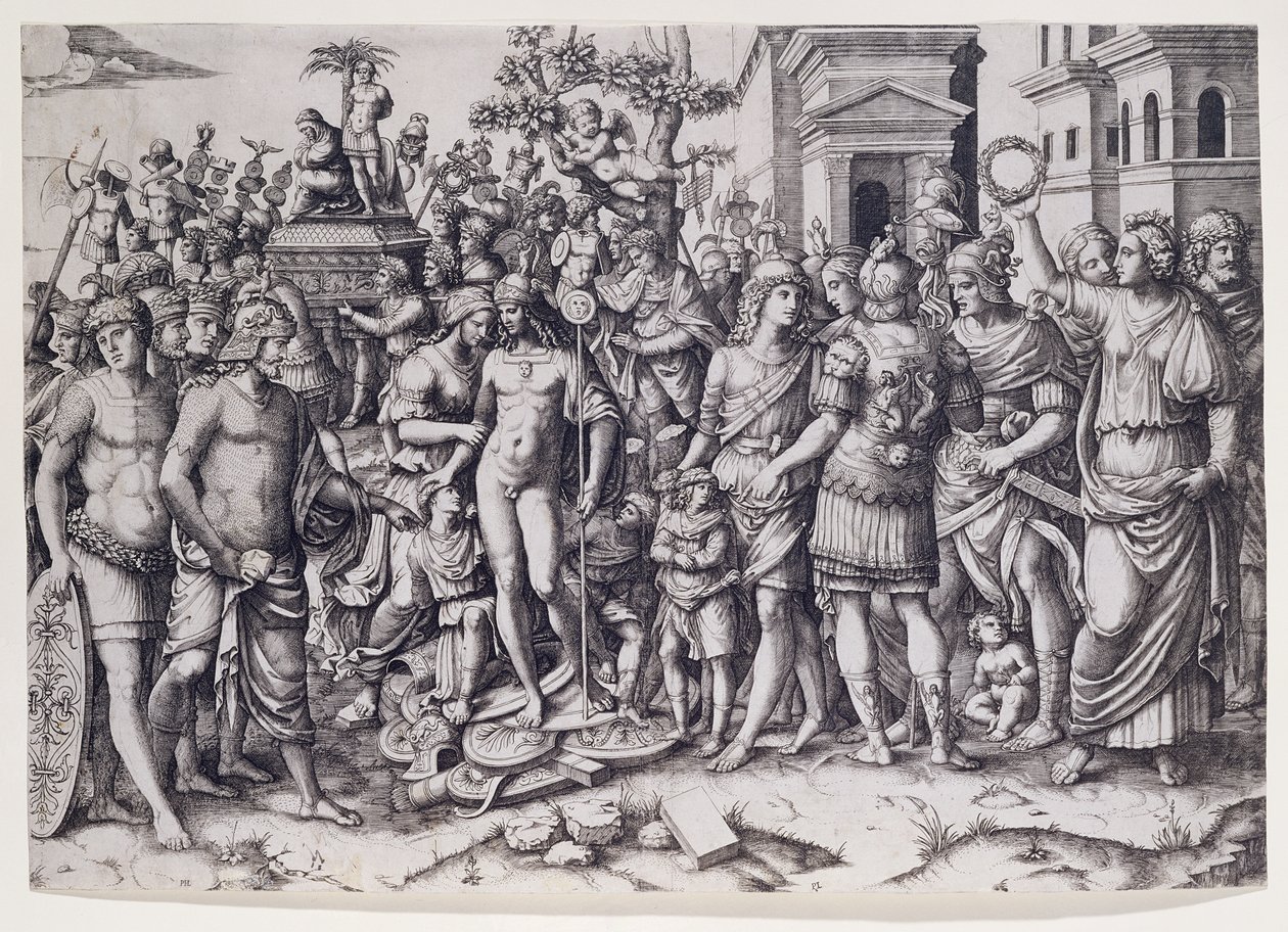 Triumph (kaiverrus) tekijältä Marcantonio Raimondi