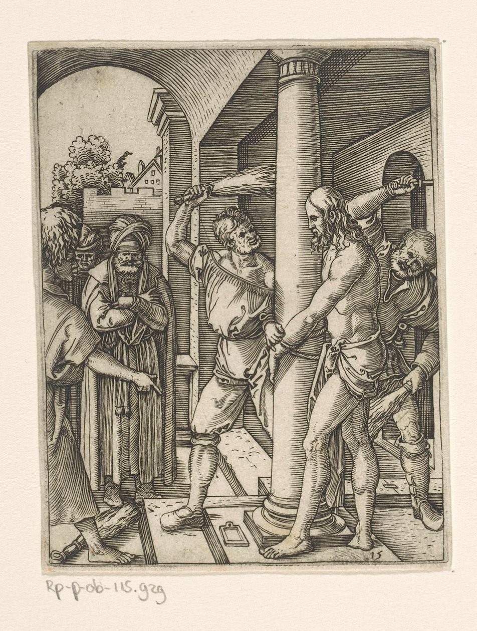 Kristuksen vitsaus Passion of Christ (sarjan nimi) tekijältä Marcantonio Raimondi