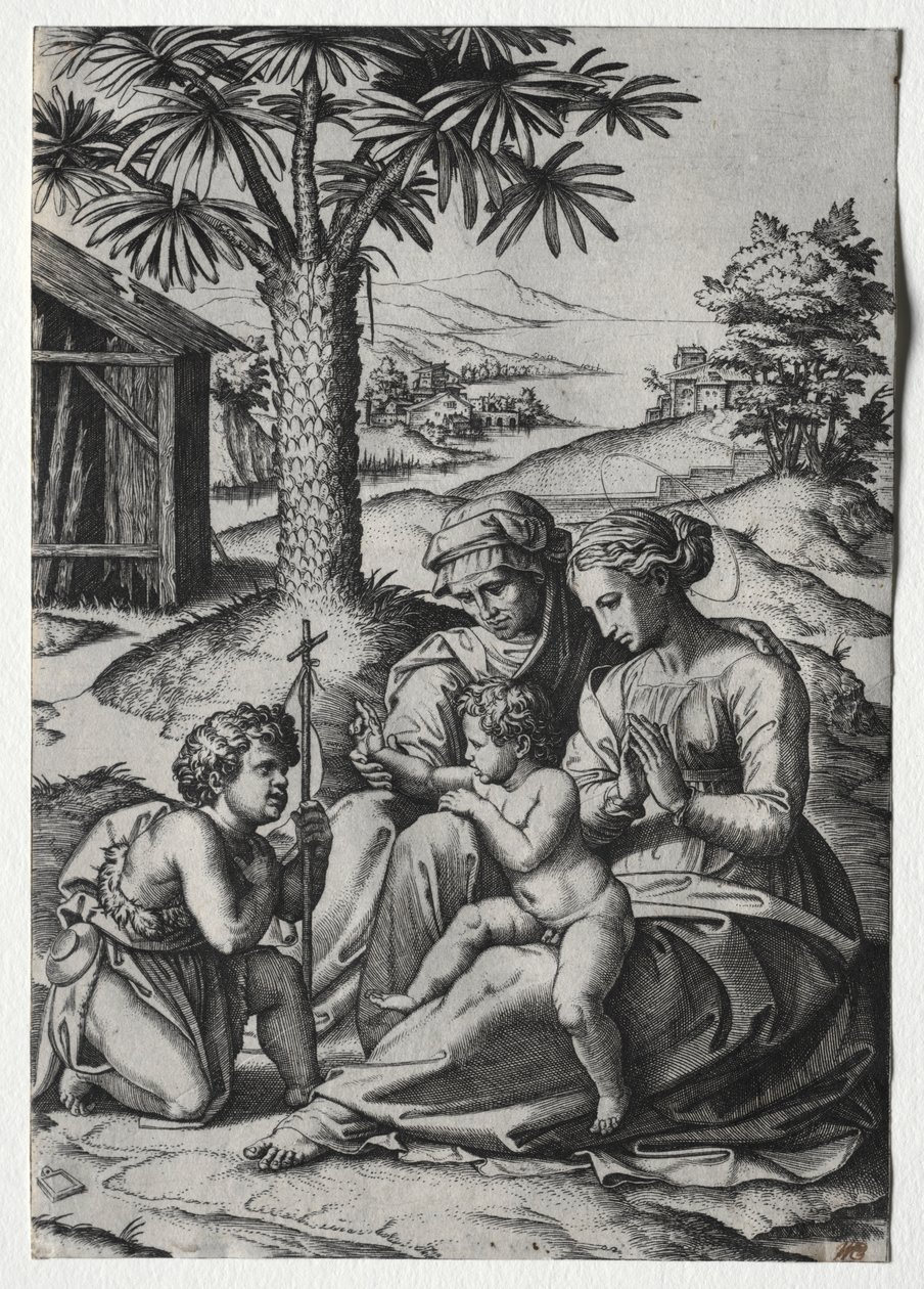 Palmupuun Madonna tekijältä Marcantonio Raimondi