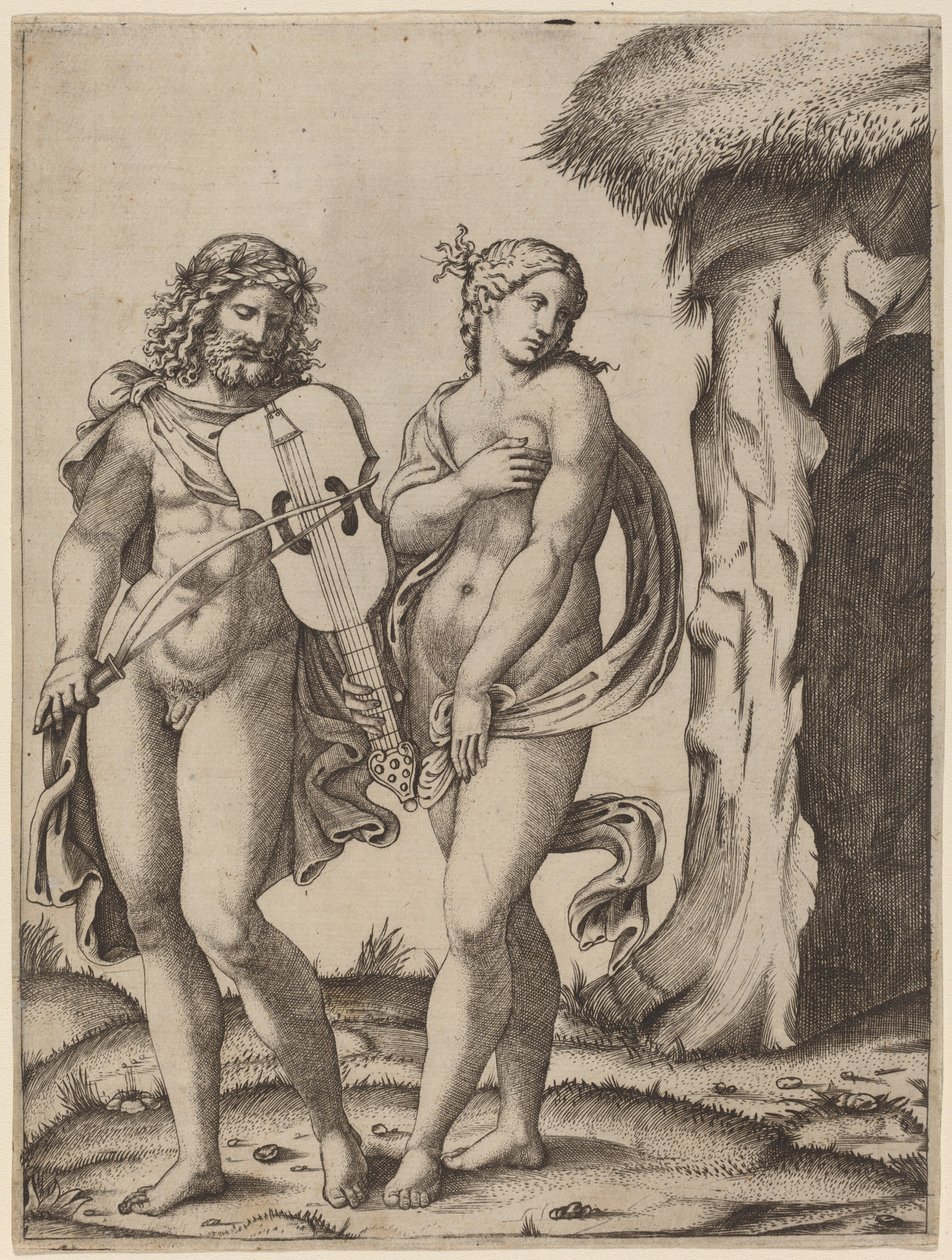 Orpheus ja Eurydike tekijältä Marcantonio Raimondi