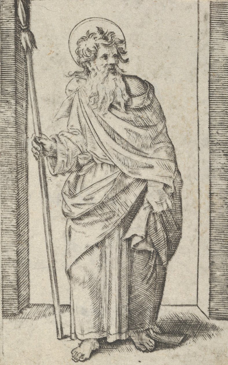 Pyhä Mattias, n. 1500-1534. tekijältä Marcantonio Raimondi