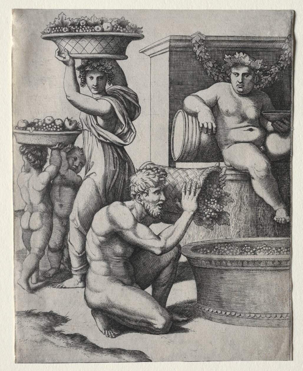 Viinipuristin. tekijältä Marcantonio Raimondi