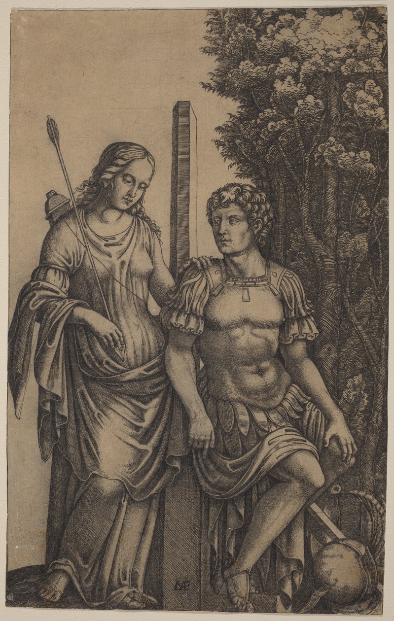 Venus ilmestyy Aeneakselle tekijältä Marcantonio Raimondi