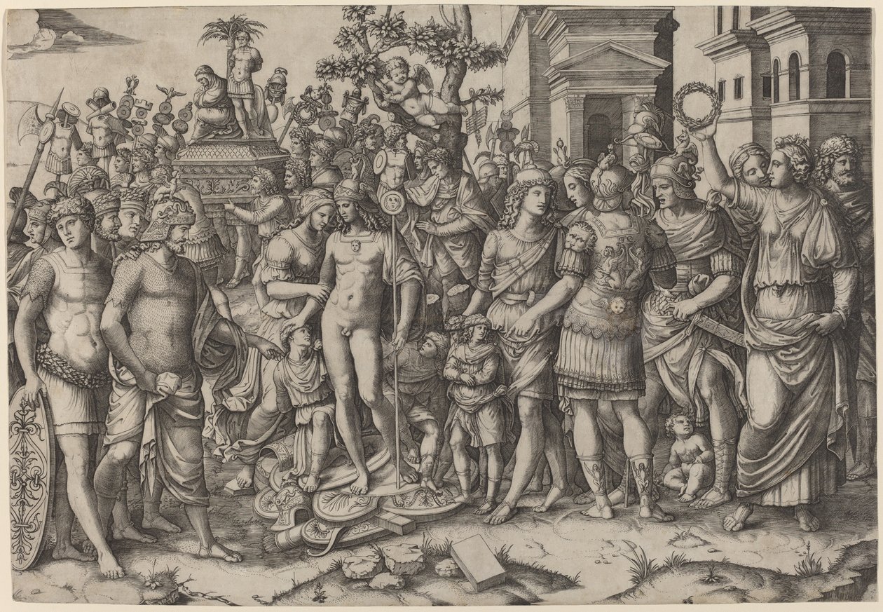 Triumph tekijältä Marcantonio Raimondi, after Jacopo Ripanda