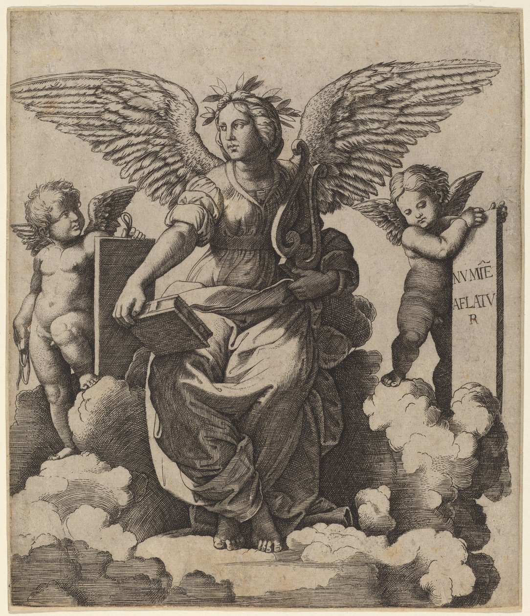 Runous tekijältä Marcantonio Raimondi after Raphael