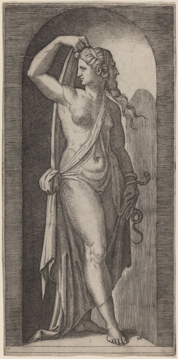 Varovaisuutta tekijältä Marcantonio Raimondi after Raphael