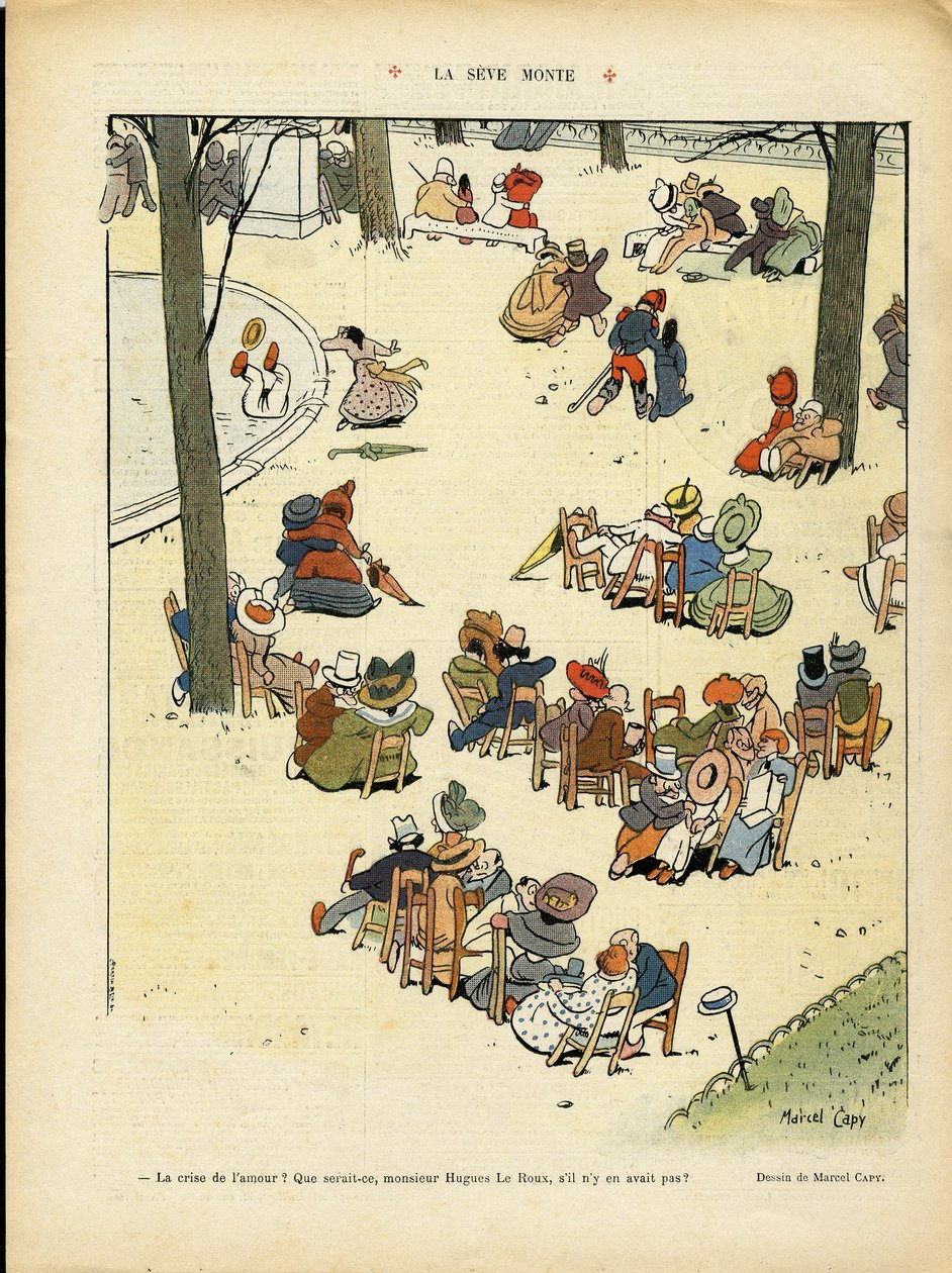 Kuva Marcel Capystä (1865-1941) Le Riressä, 2.5.2008 - La seve monte - Rakkaus, Julkinen puutarha, Puu tekijältä Marcel Amable O.L. Capy