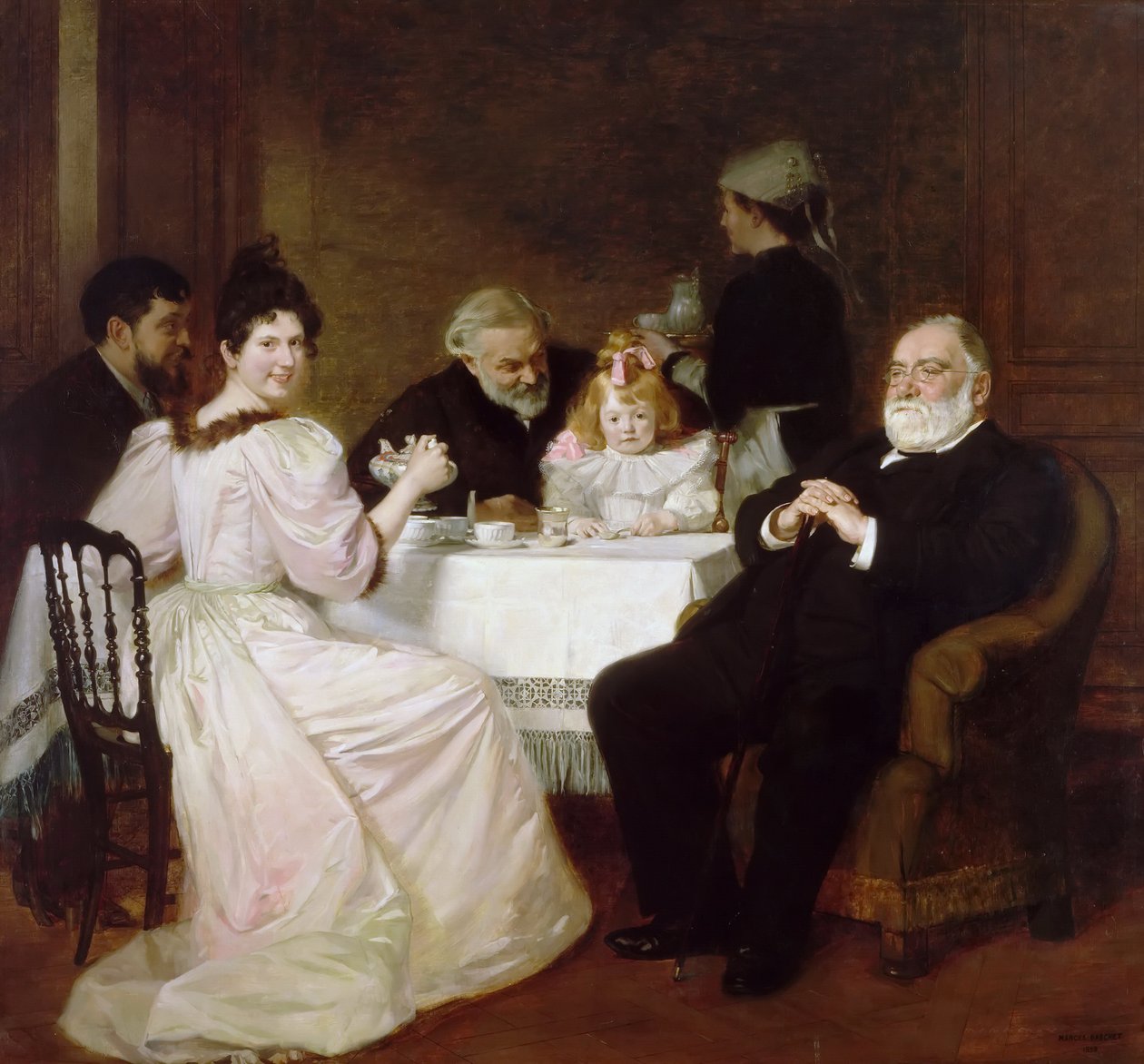 Perhekokous Madame Adolphe Brissonin kodissa tekijältä Marcel Andre Baschet
