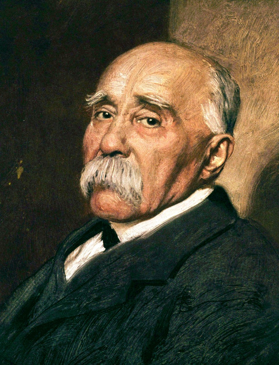 Ranskan pääministeri Georges Clemenceau (1841-1929) c. 1920 (öljy kankaalle) tekijältä Marcel Andre Baschet