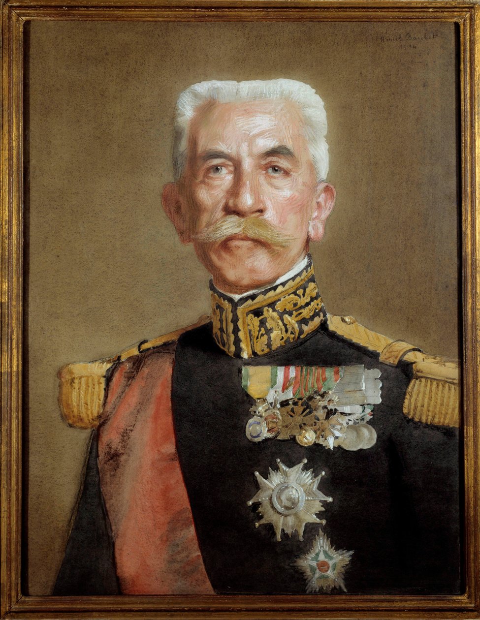 Ranskan marsalkka Hubert Lyauteyn muotokuva (Louis-Hubert-Gonzalve Lyautey tekijältä Marcel Andre Baschet