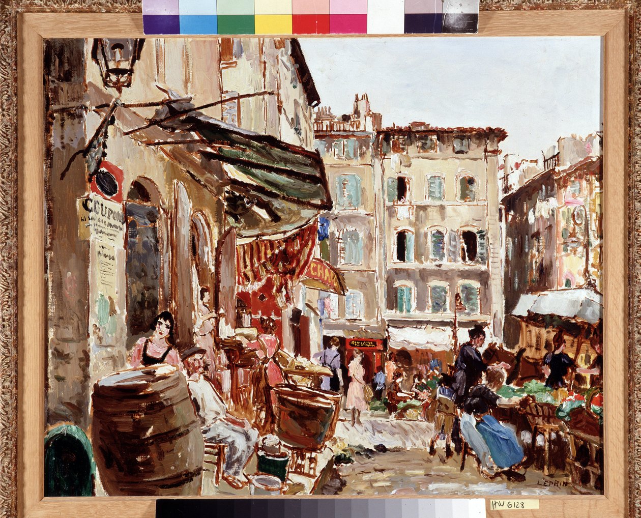 Marseillen Lenche-aukion tori Marcel Leprinin (1891-1933) maalaus Koko 50x61 cm Pakollinen maininta: Kokoelman perustan terveisiä Provencesta, Marseillesta tekijältä Marcel Leprin