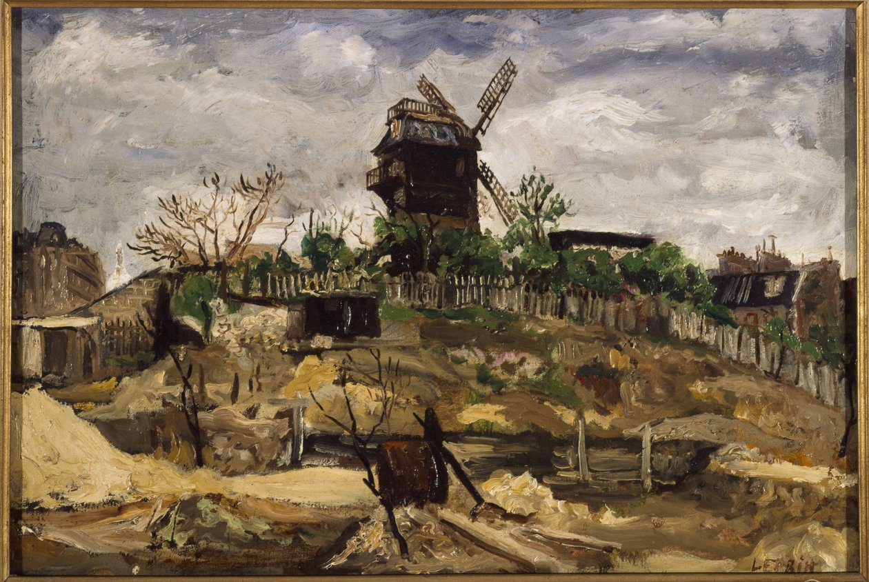 Moulin de la Galette, noin 1920 (öljy) tekijältä Marcel Leprin