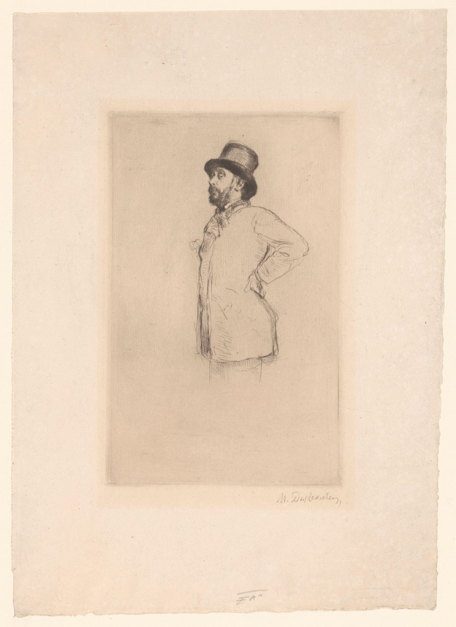 Edgar Degasin muotokuva tekijältä Marcellin Gilbert Desboutin (signed by artist)