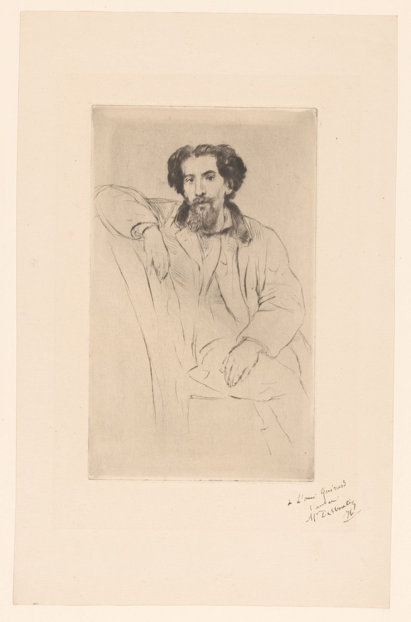 Henri Charles Guérardin muotokuva tekijältä Marcellin Gilbert Desboutin (signed by artist)