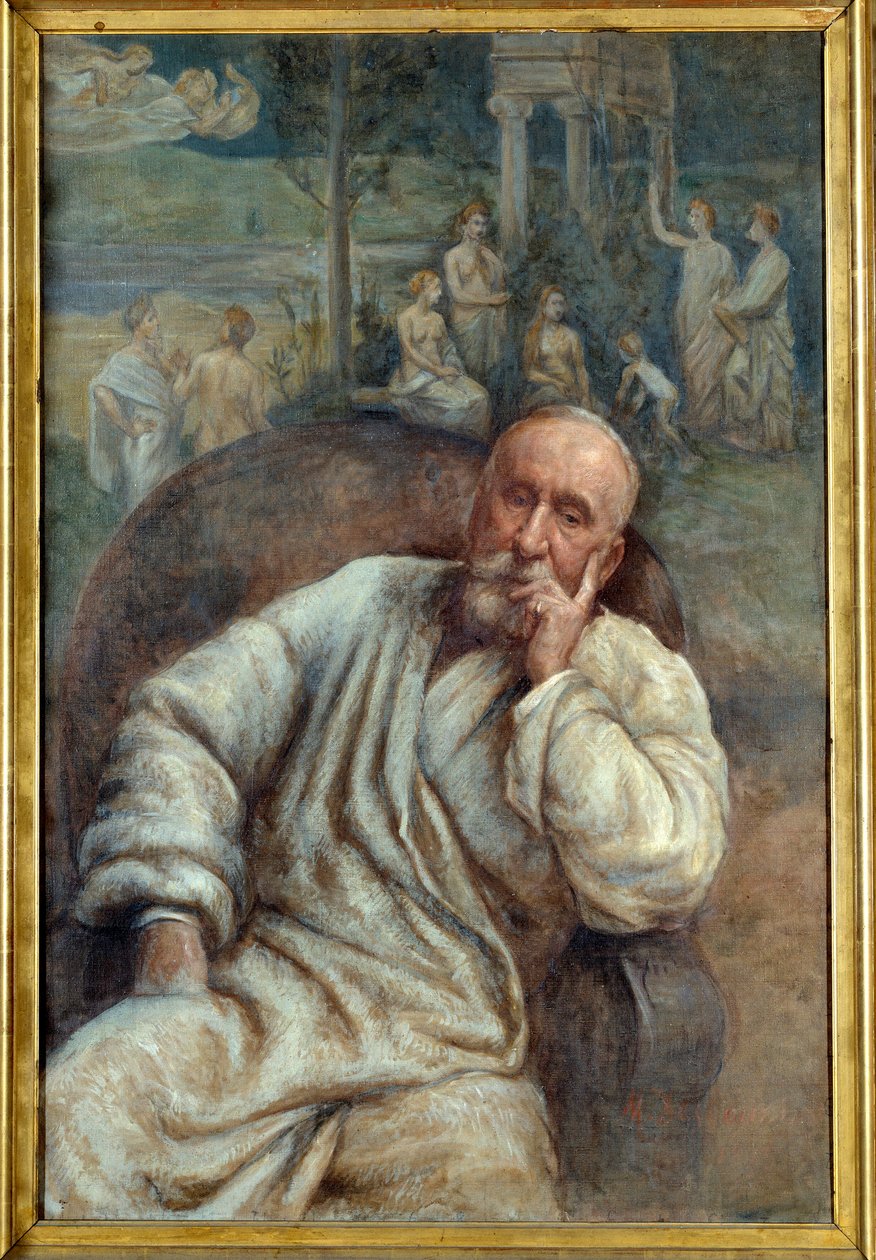 Taidemaalari Pierre Cecil Puvis de Chavannen (1824-1898) muotokuva Marcellin Gilbert Desboutinsin (1823-1902) maalaus 1800-luvun Amiens, musee de la Picardie - Taidemaalari Pierre Cecil Puvis de Chavannen (1824-1882) muotokuva. Marcellin Gi:n maalaus tekijältä Marcellin Gilbert Desboutin