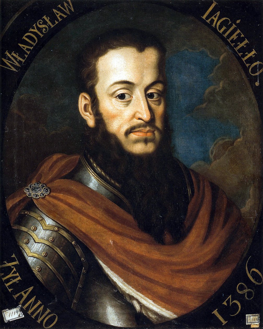 Ladislas II Jagellon (Puolan Ladislas II) (1352 tai 1362-1434) - Kuningas Vladislav II:n muotokuva. Jagiello, Bacciarelli, Marcello (1731-1818) tekijältä Marcello Bacciarelli