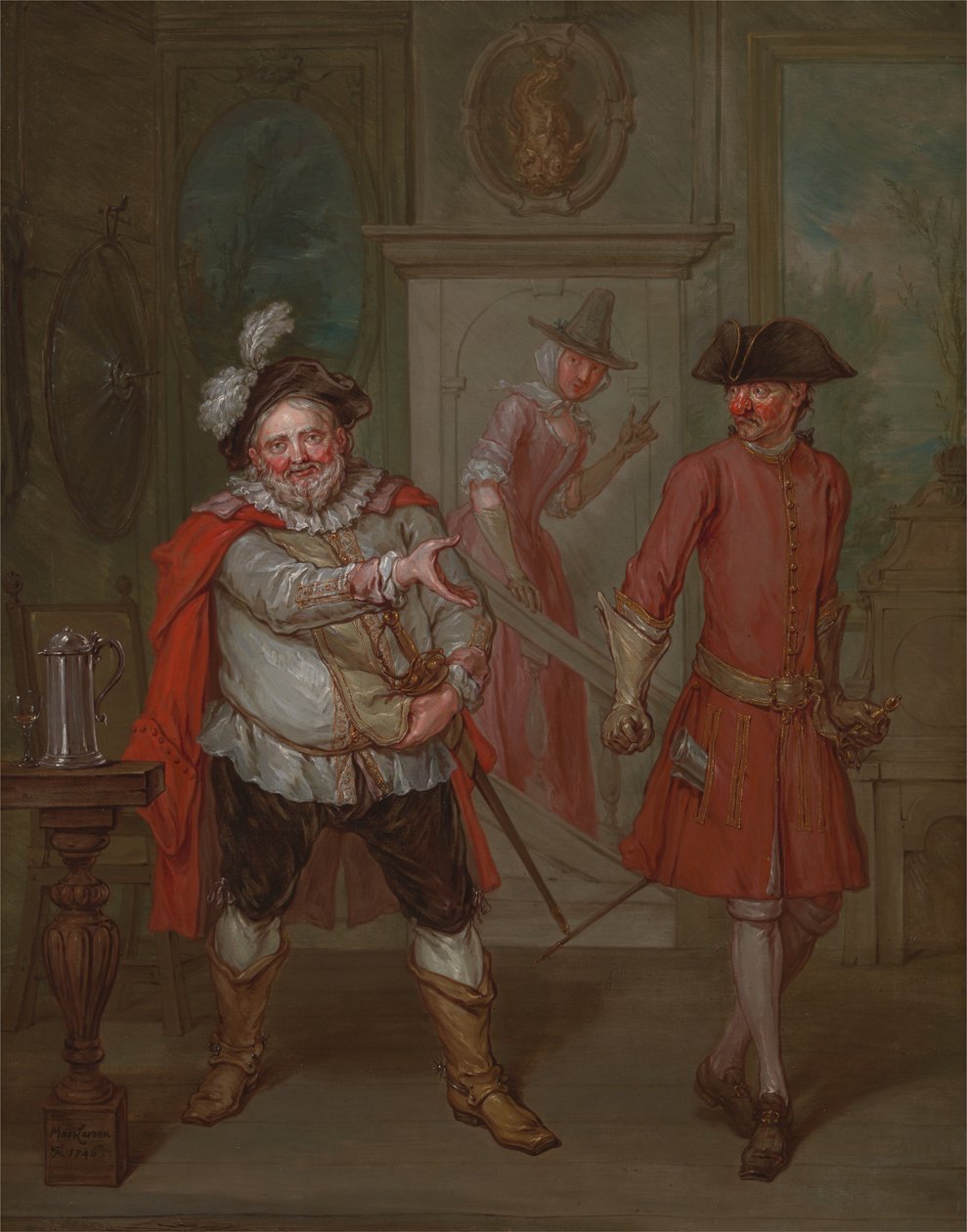 Kohtaus Shakespearen Henry IV: stä, osa I tekijältä Marcellus Laroon the Younger