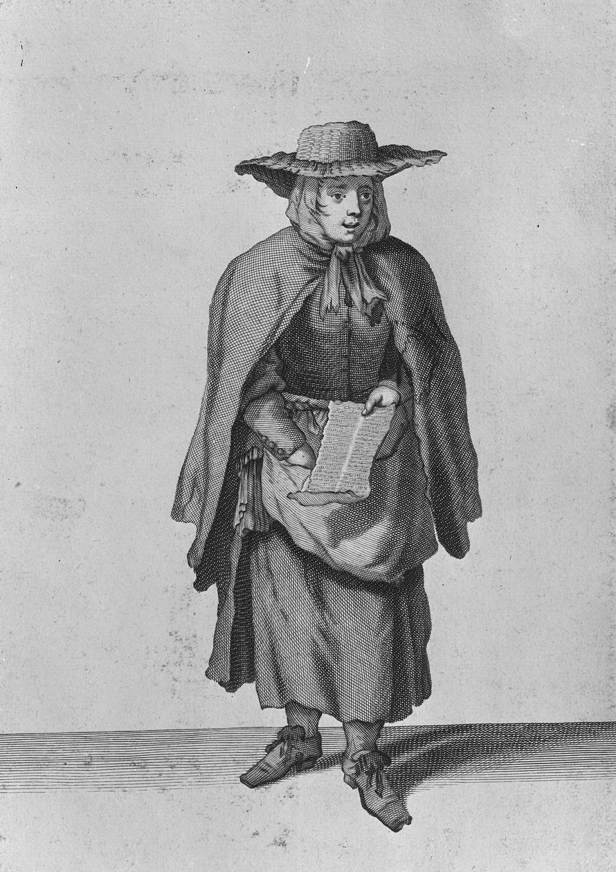 London Gazette tässä julkaisusta "The Cries of the City of London", julkaisija Pierce Tempest, 1688 tekijältä Marcellus the Elder Laroon