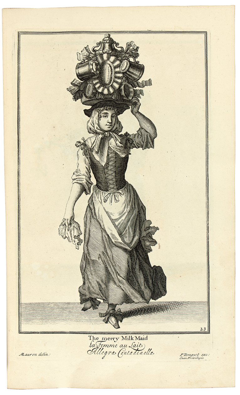 Iloinen maitoneito, 1733 tekijältä Marcellus or Marcel Lauron