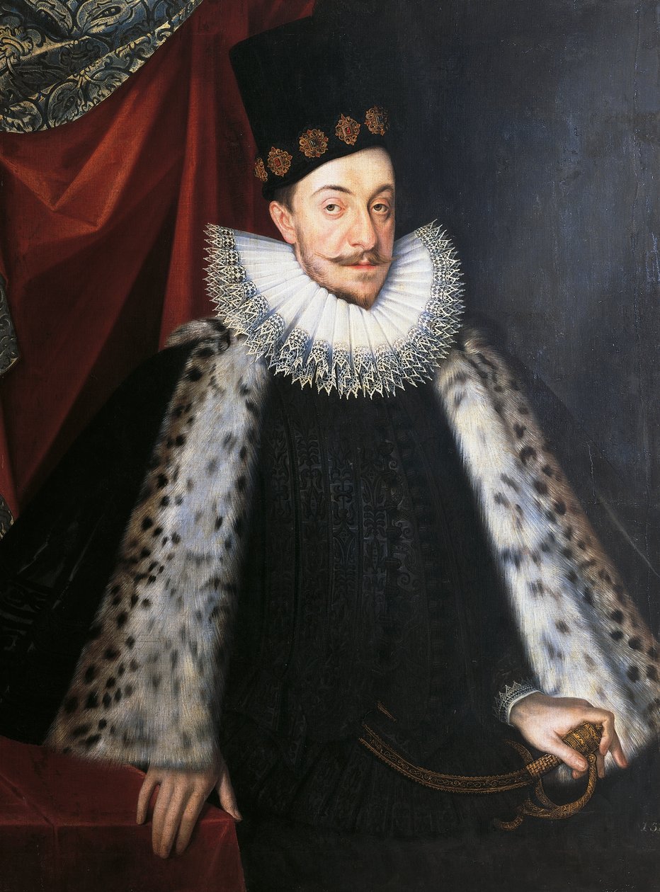 Ruotsin ja Puolan kuningas Sigismund III Vaasan muotokuva, maalari Martin Kober, maalaus tekijältä Marcin Kober
