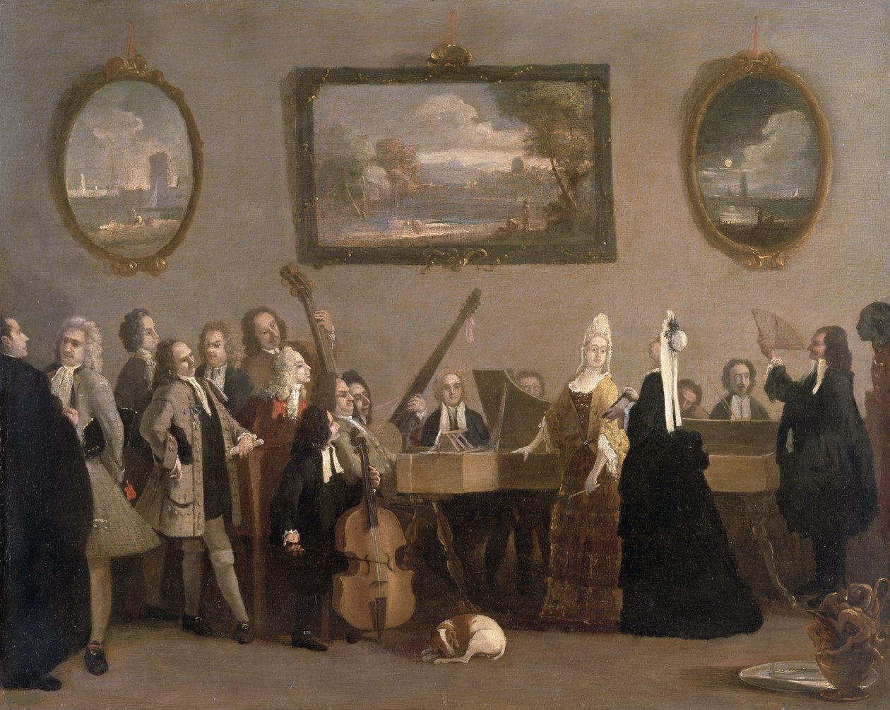 Oopperan harjoitus, n. 1709 tekijältä Marco Ricci