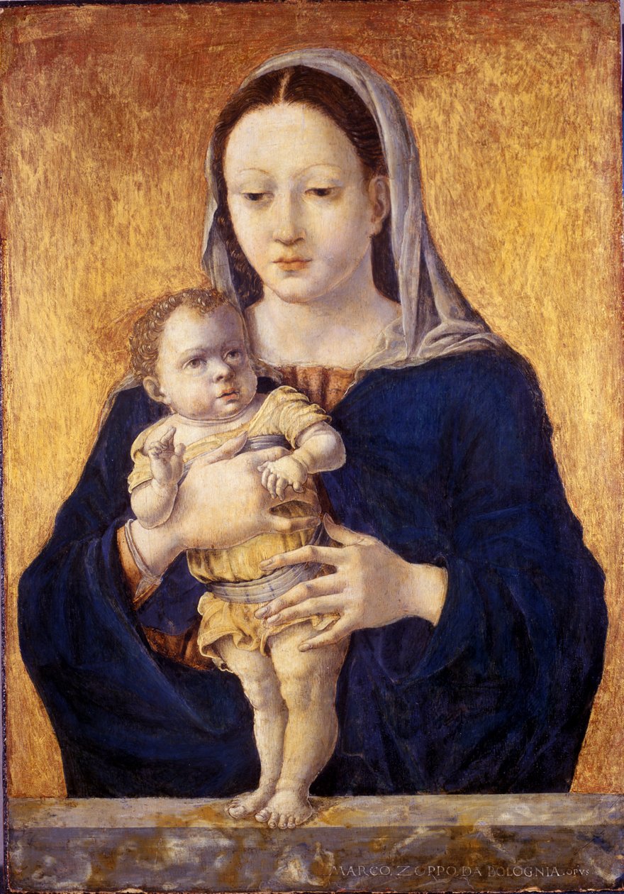 Madonna ja lapsi, n. 1465 (tempera puulla) tekijältä Marco Zoppo