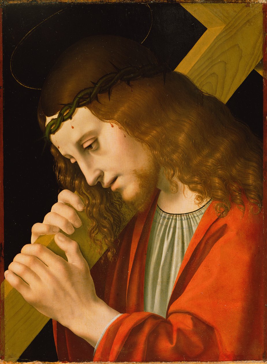 Kristus kantaa ristiä, noin 1495-1500 tekijältä Marco d Oggiono