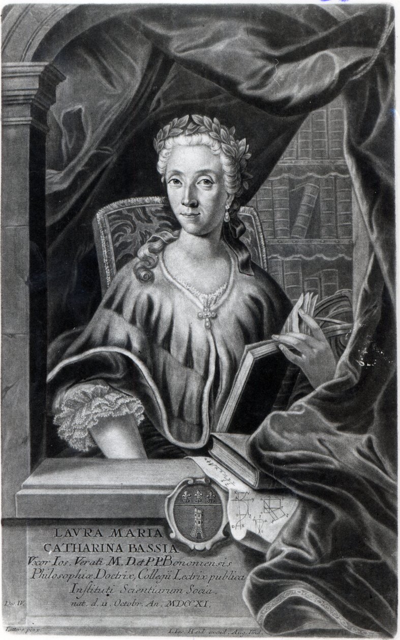 Laura Maria Caterina Bassi, kaiverrus Johann Jakob Haid tekijältä Marco Alvise Pitteri