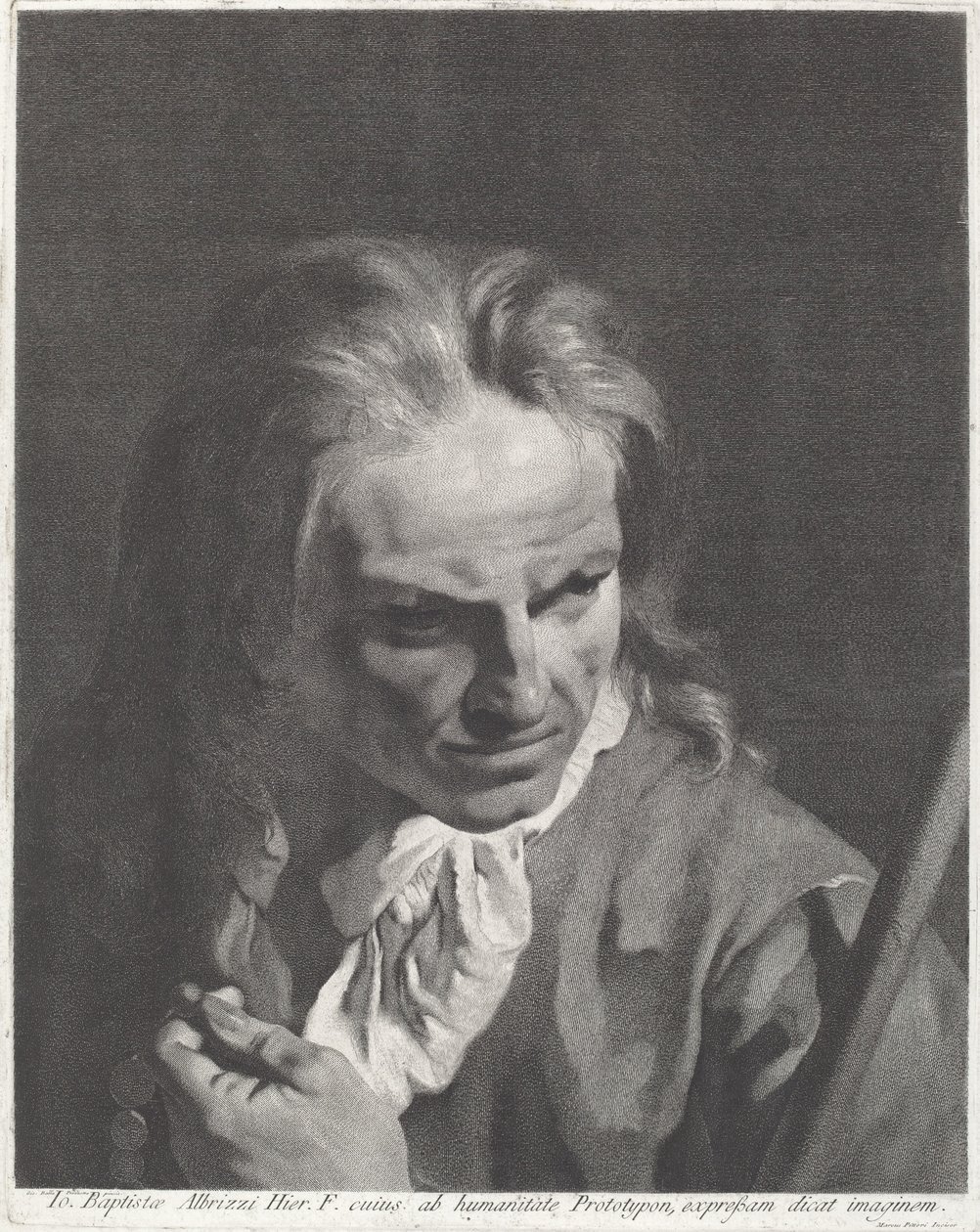 Herrasmies pyhiinvaeltaja ruusukon kanssa tekijältä Marco Alvise Pitteri after Giovanni Battista Piazzetta