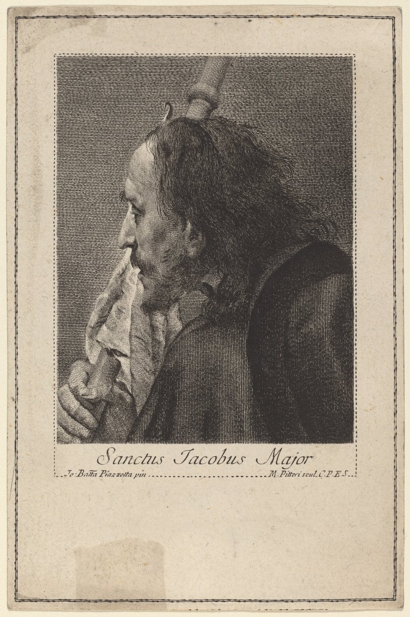 Pyhä James Major tekijältä Marco Alvise Pitteri after Giovanni Battista Piazzetta