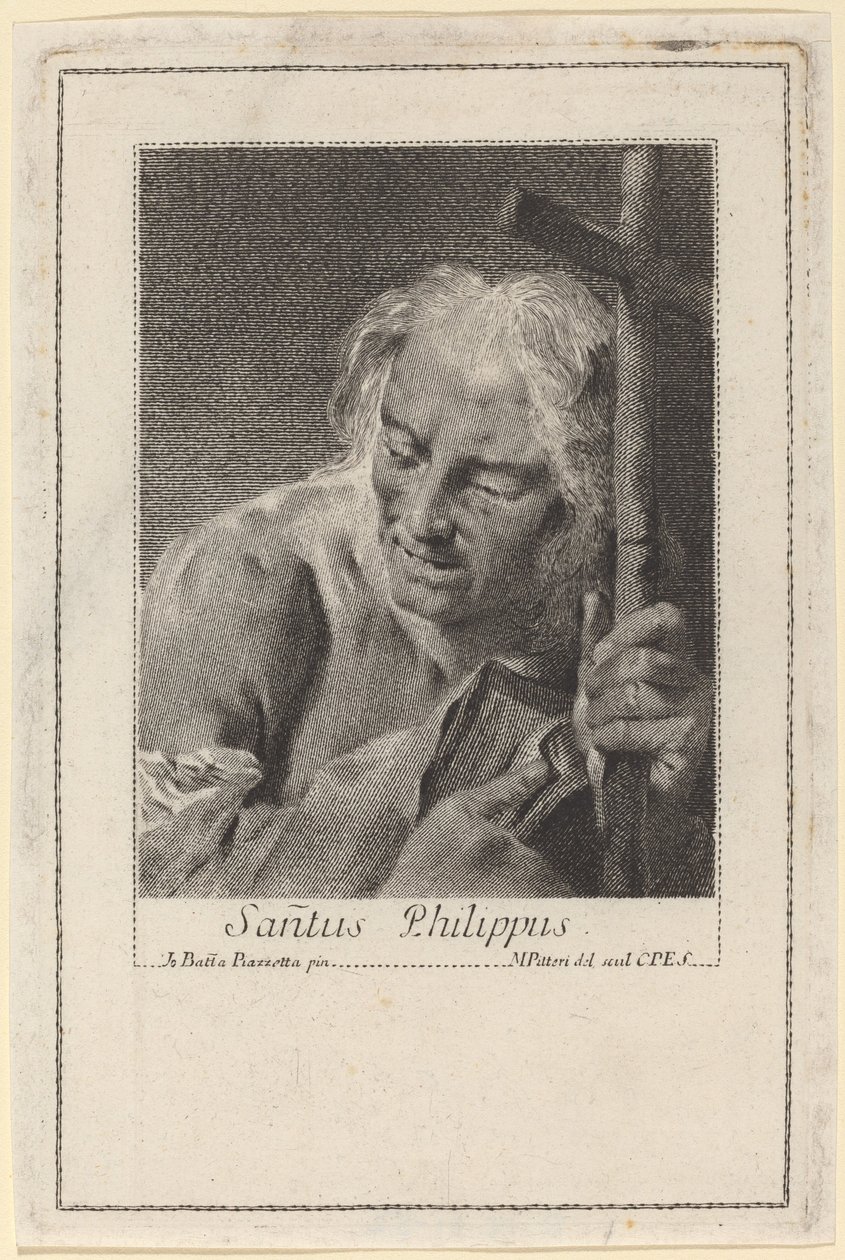 Pyhä Philip tekijältä Marco Alvise Pitteri after Giovanni Battista Piazzetta