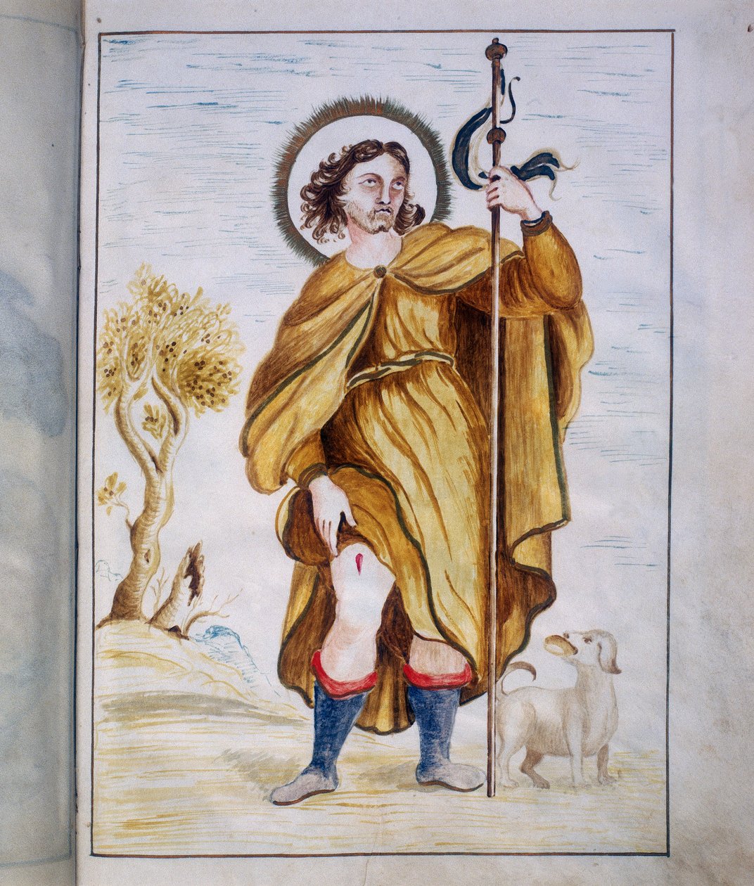 Valaistus "Agregazione auta della Venerabile Archiconfraternita di San Roccon härästä Roomassa tekijältä Marco Antonio Binarelli