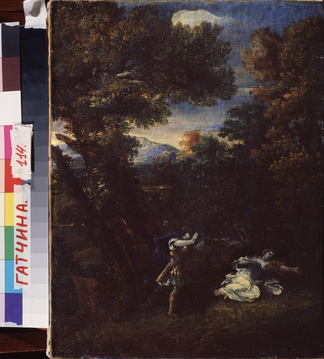 Cephalus et Procris (Cephalus ja Procris). Peinture de Marcantonio Franceschini (1648-1729), huile sur toile. italialainen taide (Bologna) tekijältä Marcantonio Franceschini