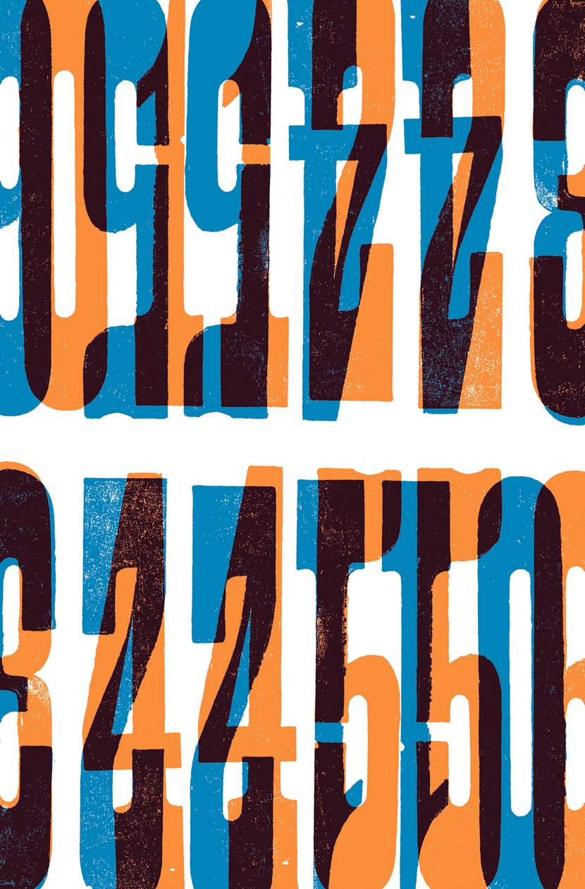 Numerot, 2014 (puupainatus) tekijältä Marco Campedelli
