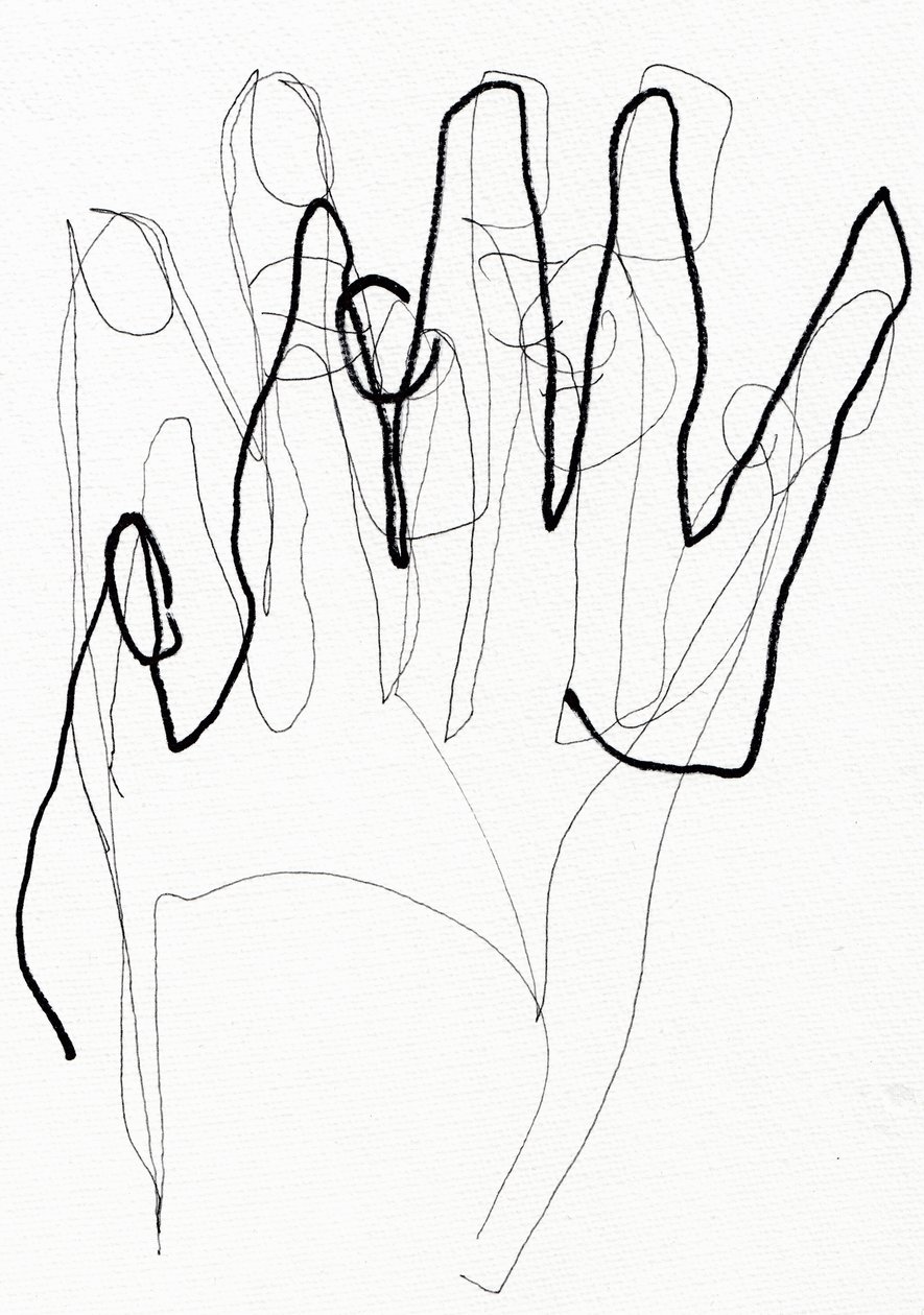 Psyco Hand, 2017 (kynä ja tussi paperille) tekijältä Marco Campedelli